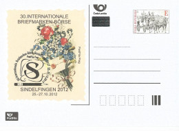 CDV A 195 Czech Republic Sindelfingen Stamp Exhibition 2012 Rose Coach - Cartes Postales