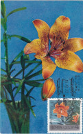 Carte Maximum Russie Russia Fleur Flower 3488 Lys Jaune Lily - Tarjetas Máxima