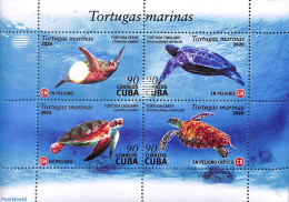 Cuba 2020 Turtles 4v M/s, Mint NH, Nature - Reptiles - Turtles - Unused Stamps