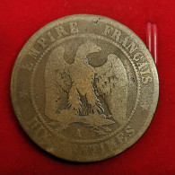 Monnaie France - 1862 A - 10 Centimes Napoléon III Tête Laurée - 10 Centimes