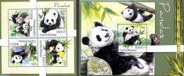 Guinea Bissau 2012 Pandas 2 S/s, Mint NH, Nature - Animals (others & Mixed) - Pandas - Guinea-Bissau