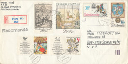 Czechoslovakia Registered Cover Sent To Germany 3-12-1984 Topic Stamps - Briefe U. Dokumente