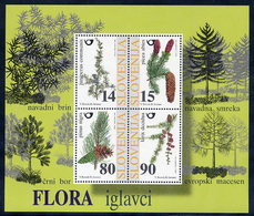 SLOVENIA 1998 Coniferous Trees Block  MNH / **.  Michel Block 7 - Eslovenia