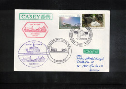 Australian Antarctic Territory 1993 Antarctica - Base Casey -Ship Aurora Australis+Icebird Cooperation Interesting Cover - Navires & Brise-glace