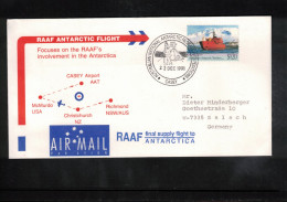Australian Antarctic Territory 1991 Antarctica - Base Casey - RAAF Antarctic Supply Flight Interesting Cover - Research Stations