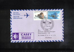 Australian Antarctic Territory 1996 Antarctica - Base Casey - Mid Winter Celebration Interesting Cover - Onderzoeksstations