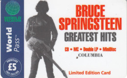 Bruce Springsteen - World Telecom Prepaid Phone Card - Música