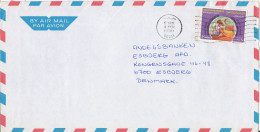 UAE Dubai Air Mail Cover Sent To Denmark 4-2-1990 Single Franked - Dubai