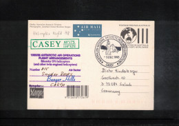 Australian Antarctic Territory 1995 Antarctica - Base Casey -Helicopter Cargo Flights - Huskies Interesting Signed Cover - Research Stations
