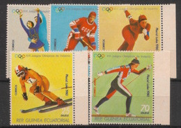 GUINEA ECUATORIAL - 1978 - N°Mi. 1308 à 1312 - Lake Placid / Olympics - Neuf Luxe ** / MNH / Postfrisch - Inverno1980: Lake Placid