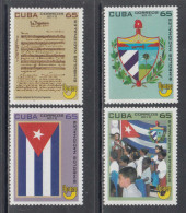 2010 Cuba Upaep National Symbols Flags Coat Of Arms Complete Set Of 4 MNH - Neufs