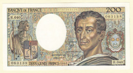 200 Francs MONTESQUIEU FRANCE Type 1981 F.70.06 Pr.NEUF - 200 F 1981-1994 ''Montesquieu''