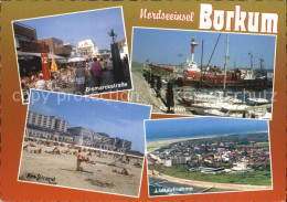 72451988 Borkum Nordseebad Fliegeraufnahme Strand Hafen Bismarckstrasse Borkum - Borkum