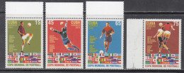 2010 Cuba World Cup Football South Africa Flags Complete Set Of 4 MNH - Nuevos