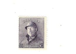 Roi Casqué.15 Centimes.MNH,Neuf Sans Charnière. - 1919-1920 Albert Met Helm