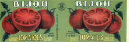 ÉTIQUETTES - BIJOU BRAND QUALITÉ TOMATES RÉGULIÈRES - 28 OZS CANADA - DIMENSION 11 X 33 Cm - - Frutas Y Legumbres