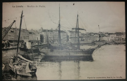LA CORUÑA - MUELLES DE PIEDRA - HISTORIA POSTAL - PAQUETE - La Coruña