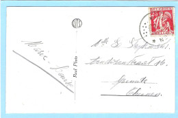Postkaart Met Sterstempel BUDINGEN - 193? - Sternenstempel