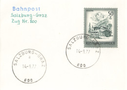 Bahnpost (R.P.O./T.P.O) Salzburg-Graz [Ausschnitt] (AD3121) - Cartas & Documentos