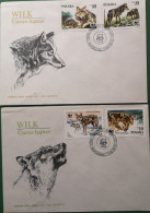 Polen 1985 2 FDC Wölfe WWF - Ongebruikt