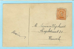 Postkaart Met Sterstempel NYLEN - 1919 - Cachets à étoiles