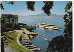 SUISSE. CPA .SAINT GINGOLPH. LE PORT. ANNEE 1966 + TEXTE - Saint-Gingolph