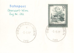 Bahnpost (R.P.O./T.P.O) Oberwart-Wien [Ausschnitt] (AD3126) - Cartas & Documentos