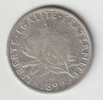 Semeuse 1 Franc Argent 1899- Silver - - 1 Franc