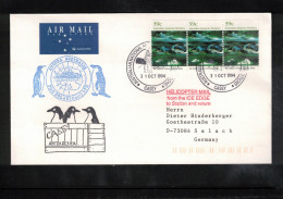 Australian Antarctic Territory 1995 Antarctica - Base Casey - Ship Aurora Australis - Helicopter Mail From The Ice Edge - Research Stations