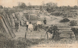 Bécon * Carrières D'ardoises Du Louroux Béconnais , Spécialité De Pieux Pour Vignes Martin MARCEL * Mine Ardoisière - Andere & Zonder Classificatie