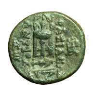 Ancient Greek Coin Seleukid Antiochos II Theos AE17mm Apollo / Tripod 04381 - Greche