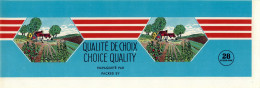 ÉTIQUETTES - QUALITÉ DE CHOIX - CHOICE QUALITY - 28 OZS CANADA - DIMENSION 11 X 33 Cm - - Fruit En Groenten