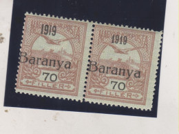 CROATIA HUNGARY 1919 BARANYA Ovpt Types  Hinged - Croatie