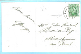 Postkaart Met Sterstempel LANEFFE - 1921 - Postmarks With Stars