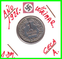 GERMANY REPÚBLICA DE WEIMAR 1 MARK ( 1925 CECA - A )  ( DEUTSCHES REICHSMARK KM # 44 ) - 1 Mark & 1 Reichsmark