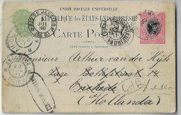 Brazil 1901 Postal Stationery Porto Alegre Rio De Janeiro Enschede Assen Netherlands Cancel Correio Urbano Urban Mail - Postwaardestukken