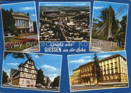 72447797 Giessen Lahn Fliegeraufnahme Roentgen-Denkmal Universitaet Schloss Mit  - Giessen