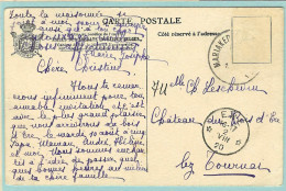 Postkaart Met Sterstempel ERE - 1920 - Postmarks With Stars