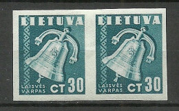 LITAUEN Lithuania 1940 Michel 441 U As Pair * - Lituanie