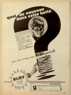 Publicité Papier  SERVIETTE HYGIENIQUE RUBY Mai 1963 EDM 18 - Pubblicitari
