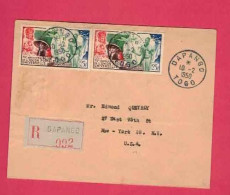 Lettre Recommandée De 1950 Pour Les USA EUAN - YT N° PA 21 - 75ème Anniversaire De L'UPU - Briefe U. Dokumente