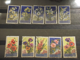 SAN MARINO - 1957 FIORI 10 VALORI - TIMBRATI/USED - Used Stamps