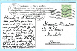 Postkaart Met Sterstempel VIANE-MOERBEKE -  1909 - Cachets à étoiles