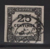 Taxe N°5 - 25c Noir Oblitere - TB - Cote 65€ - 1859-1959 Oblitérés