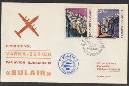 1968, Bulair, Erstflug, Varna - Zürich - Luftpost