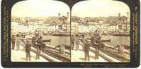 CORSE - RARE Carte Stéréo De BASTIA - Homme Orchestre Musicien Italien Sur Le Quai - 1903 - Bastia