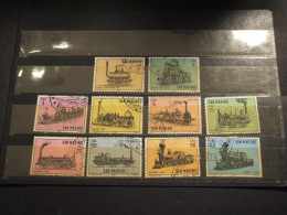 SAN MARINO - 1964 TRENI 10 VALORI - TIMBRATI/USED - Used Stamps