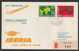 1968, Iberia, Erstflug, Liechtenstein - Tenerife Spain - Aéreo