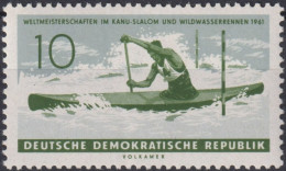 1961 DDR, ** Mi:DD 839 Yt:DD 552,  Kanadier-Einer, WM Im Kanuslalom Und Wildwasserrennen - Canoe