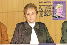 Spanish Andorra 2022 - Elida Amigó Carte Maximum - Storia Postale